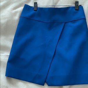 JCrew cobalt pencil skirt with asymmetrical detail